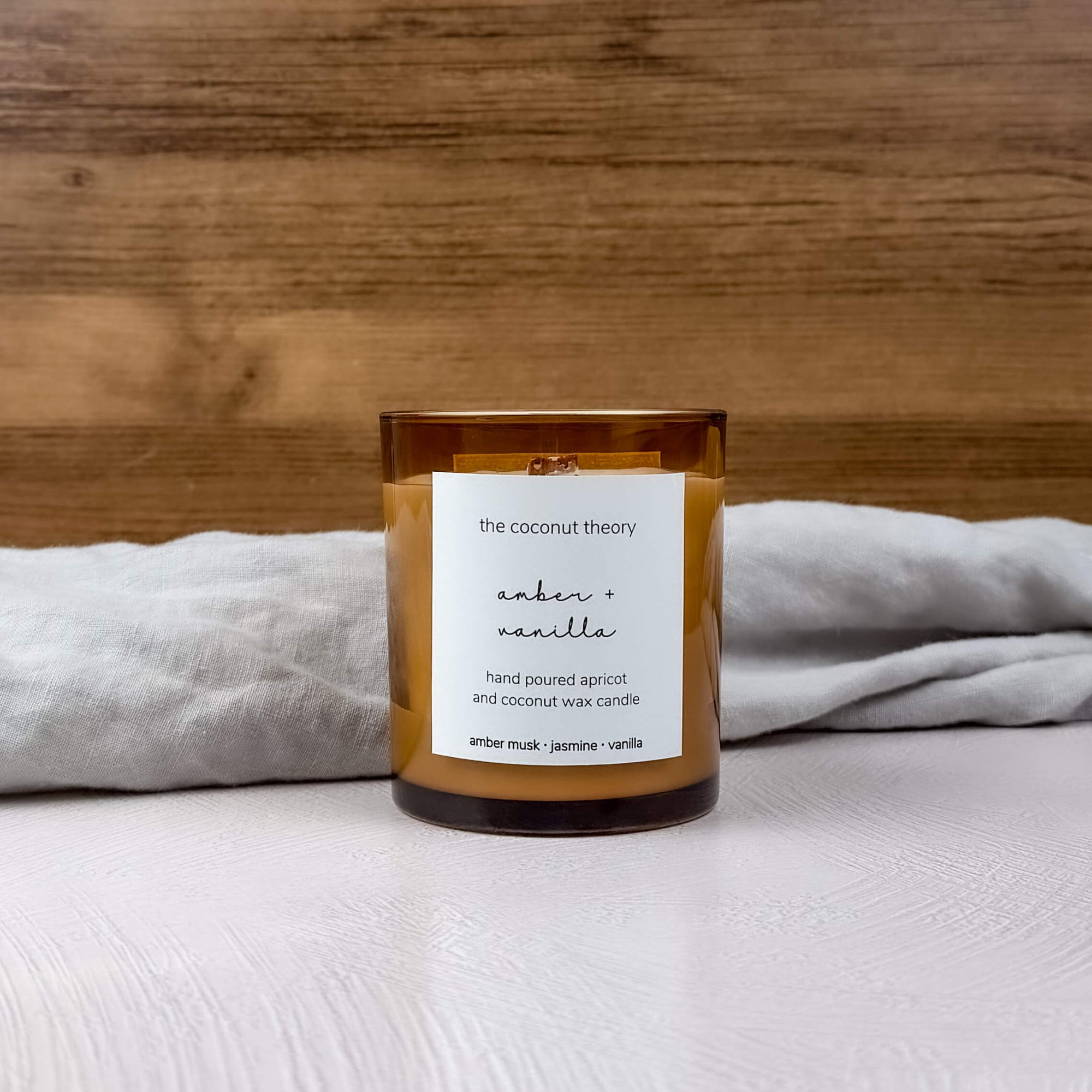 Amber Vanilla Jasmine Candle | Amber + Vanilla | The Coconut Theory