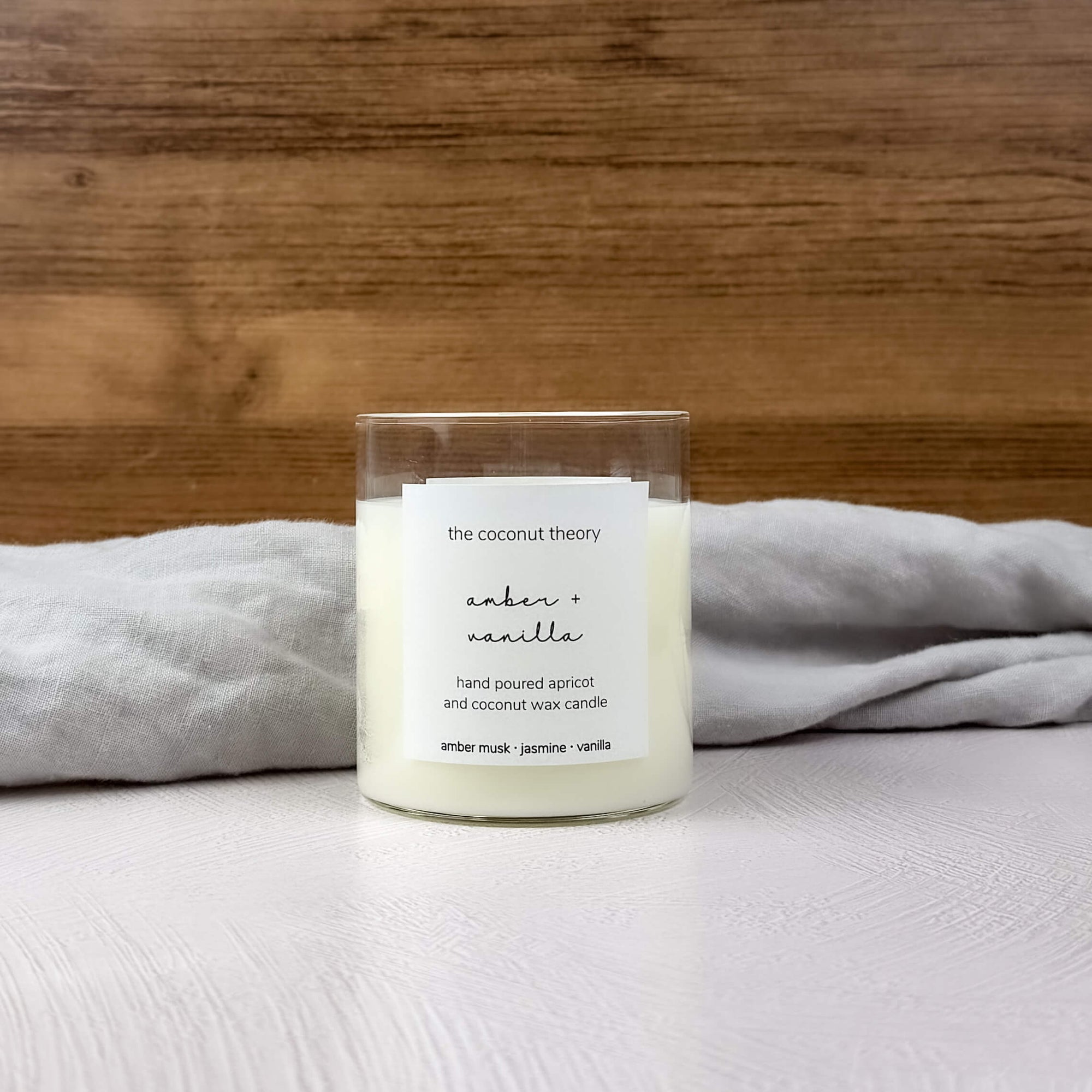 Amber Vanilla Jasmine Candle | Amber + Vanilla | The Coconut Theory