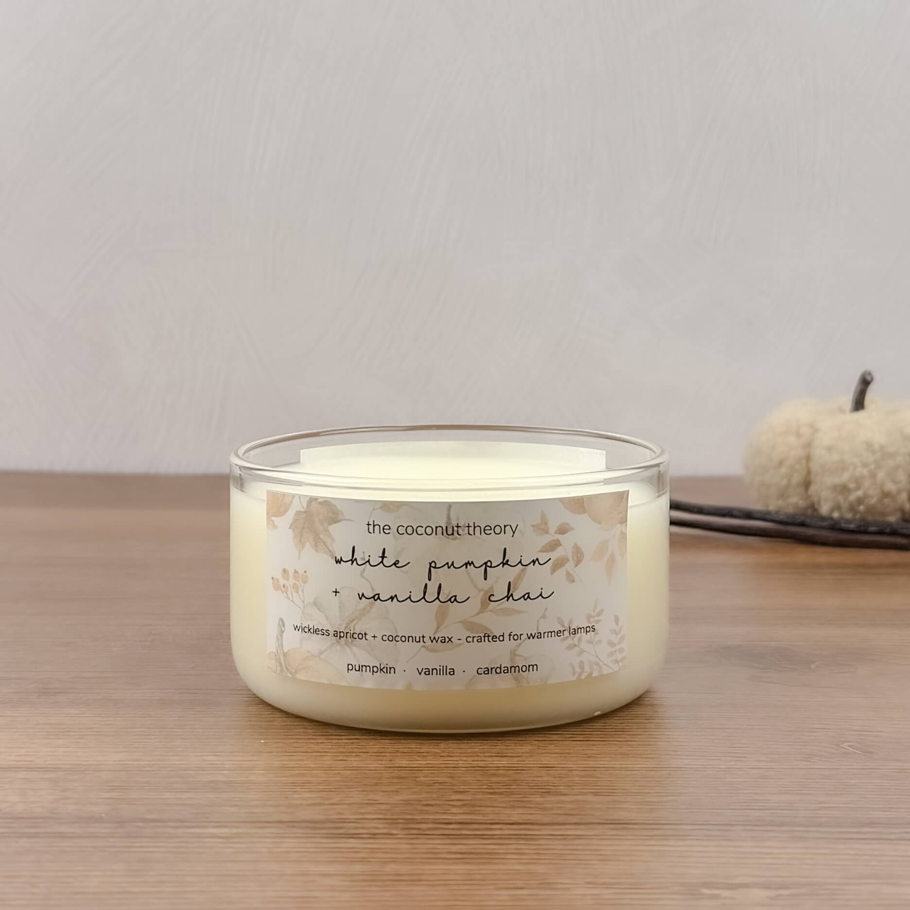 White Pumpkin + Vanilla Chai | Warmer Candle | Soft + Spiced